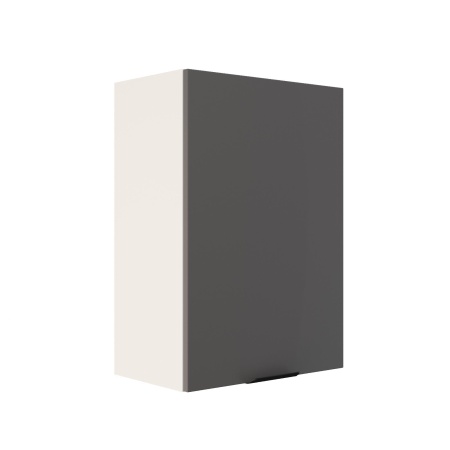 Шкаф верхний ШВ 500 Корпус: ЛДСП белый 16мм; фасад: фрезеровка Норд, МДФ софт маренго 16 мм