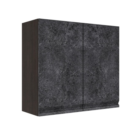 Шкаф верхний ШВ 800 Корпус: ЛДСП венге 16мм; фасад: фрезеровка Бруклин, МДФ бетон черный 16мм