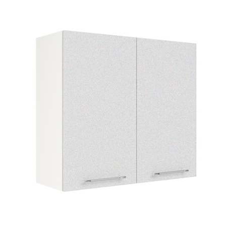 Шкаф верхний ШВ 800 Корпус: ЛДСП белый 16мм; фасад: фрезеровка Олива, МДФ металлик белый 16мм Шкаф верхний ШВ 800 Корпус: ЛДСП белый 16мм; фасад: фрезеровка Олива, МДФ металлик белый 16мм