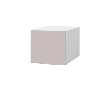 Шкаф верхний  антресоль ШВА 400 Корпус: ЛДСП белый 16мм; фасад: фрезеровка Оливия, МДФ сиена тауп 16 мм