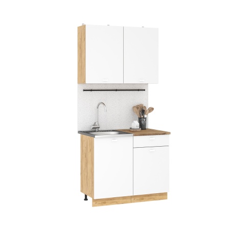 Кухня Дана 1,0 Дуб Крафт золотой / Белый