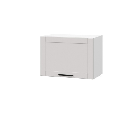 Шкаф верхний горизонтальный ШВГ 500 Корпус: ЛДСП белый 16мм; фасад: фрезеровка Диада, МДФ лофт крем 16 мм