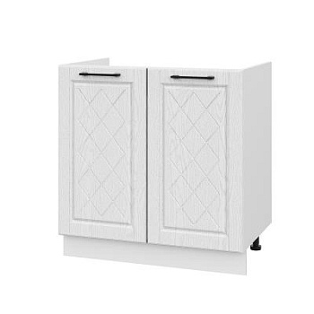 Шкаф нижний под мойку ШНМ 800 Барселона белый массив (МДФ 16мм МС София)