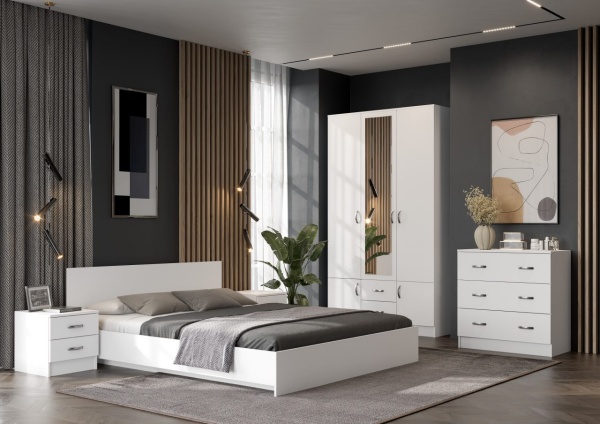Модульная спальня Ронда Белое дерево