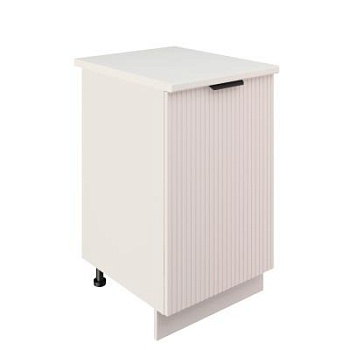 Шкаф нижний ШН 500 Корпус: ЛДСП белый 16мм; фасад: фрезеровка Норд Line, МДФ софт даймонд 16 мм