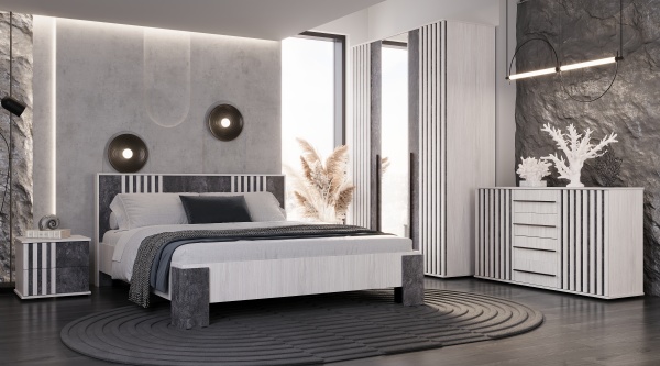 Модульная спальня Марракеш Анкор светлый / Цемент темный