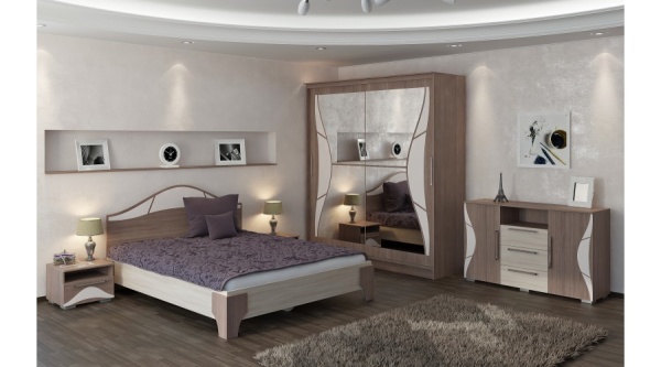 Модульная спальня Верона Ясень Шимо комбинированный