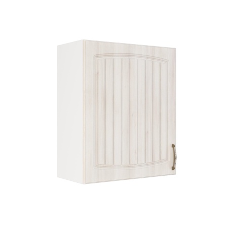 Шкаф верхний ШВ 600-1 Корпус: ЛДСП белый 16мм; фасад: фрезеровка Гренада, МДФ сандал 16мм