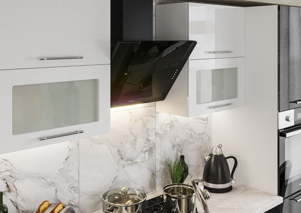 Модульная кухня Олива Металлик белый