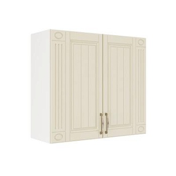 Шкаф верхний декор Лондон ШВД 800 Белый/дуб крем