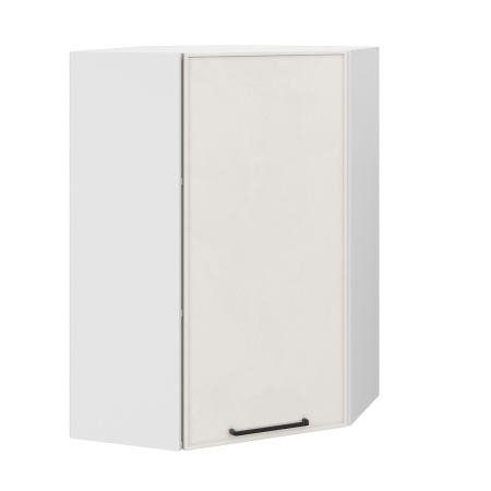 Шкаф верхний угловой (премьер)  ШВУ 600Н Либерти белый арт (МДФ 16мм МС София)