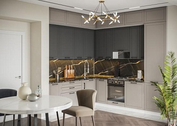 Модульная кухня Кельн Софт маренго / Софт карамель Модульная кухня Кельн Софт маренго / Софт карамель