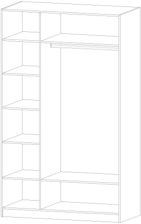 Шкаф 3-х створчатый Диана Анкор светлый