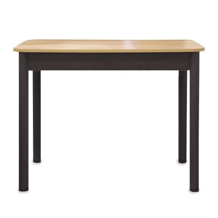 Стол Беседа раздвижной В1, ЛДСП (980*580*300) Дуб Вотан, КРОМКА: дуб вотан / черный/ЛДСП Бодега тем