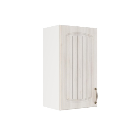 Шкаф верхний ШВ 400 Корпус: ЛДСП белый 16мм; фасад: фрезеровка Гренада, МДФ сандал 16мм