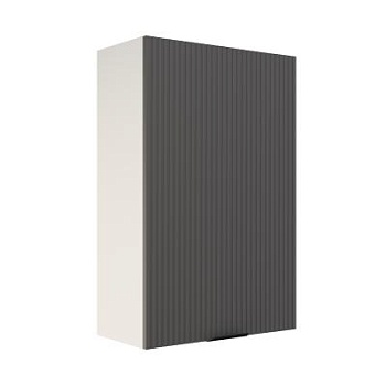 Шкаф верхний (премьер) ШВ 600Н-1 Корпус: ЛДСП белый 16мм; фасад: фрезеровка Норд Line, МДФ софт смок 16 мм