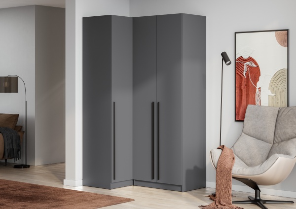 Модульная спальня Берген Серый графит