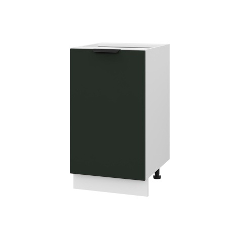 Шкаф нижний ШН 450 Корпус: ЛДСП белый 16мм; фасад: фрезеровка Норд, МДФ софт пихтовый зеленый 16 мм