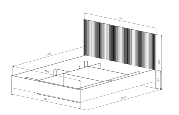 СЕЛЕНА Кровать МДФ КР-002 с ОРТОПЕДОМ Фасад ЛДСП - Шиншилла Серая  Фасад МДФ - матовая Кварц Грей Софт