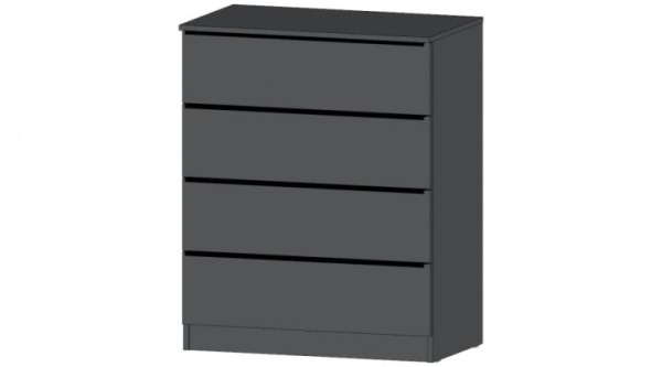 Элегант Комод 4 ящика Графит