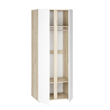 мс для гостиной Вирола ШК-800 Дуб крафт серый / Глянец белый