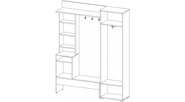 Прихожая Сабрина Дуб вотан / Графит