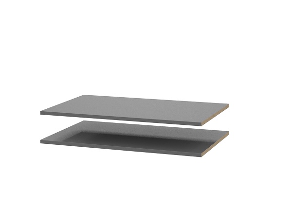 комплект полок Берген ПРО серый графит/серый графит