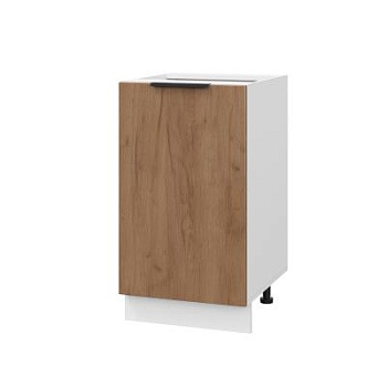 Шкаф нижний ШН 450 Корпус: ЛДСП белый 16мм; фасад: фрезеровка Оливия, ЛДСП дуб крафт табачный 16 мм