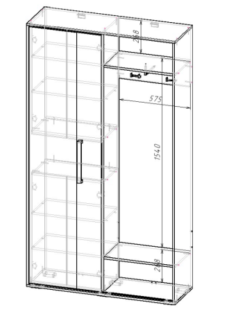 ВЕЛИС Прихожая Корпус - Кашемир 2,75