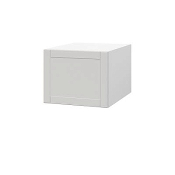 Шкаф верхний  антресоль ШВА 450 Корпус: ЛДСП белый 16мм; фасад: фрезеровка Диада, МДФ лофт крем 16 мм