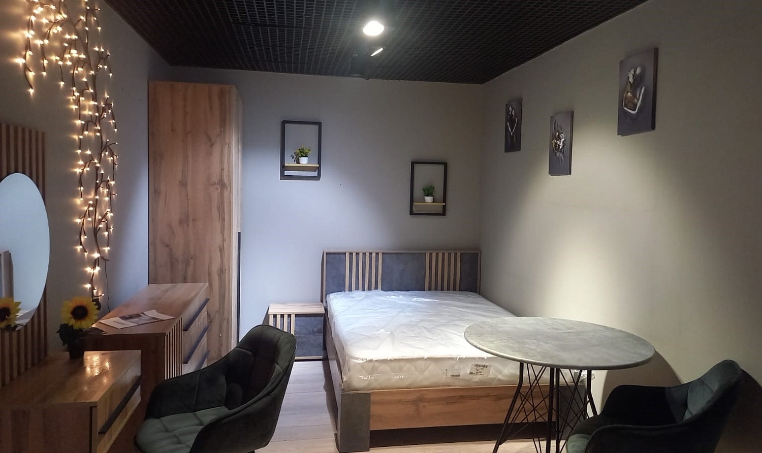 Марракеш Тумба прикроватная Дуб вотан / Цемент темный Марракеш Тумба прикроватная Дуб вотан / Цемент темный