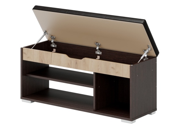 ЭВА Банкетка_БК-001 (длина 1000мм) Венге / Дуб Крафт золотой