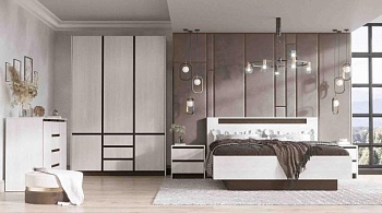 Модульная спальня Бостон Анкор светлый / Венге Модульная спальня Бостон Анкор светлый / Венге