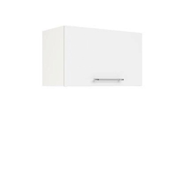 Шкаф верхний горизонтальный ШВГ 600 Корпус: ЛДСП белый 16мм; фасад: фрезеровка Олива, МДФ глянец белый 16мм Шкаф верхний горизонтальный ШВГ 600 Корпус: ЛДСП белый 16мм; фасад: фрезеровка Олива, МДФ глянец белый 16мм