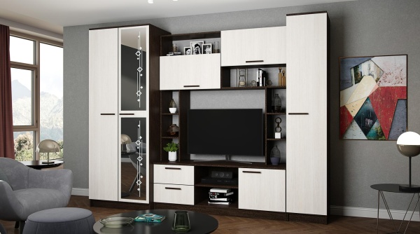 Гостиная Аврора Венге / Анкор светлый