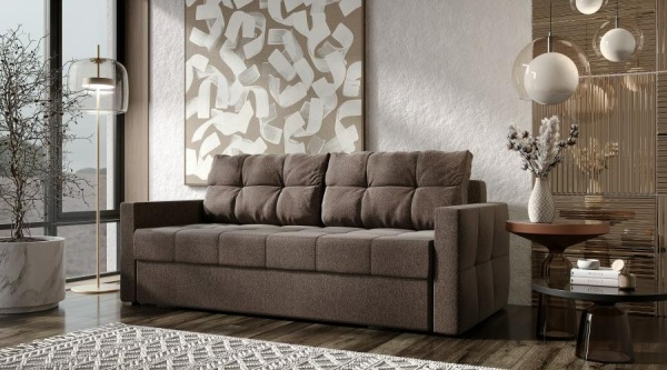 Диван Триумф коричневый Рогожка