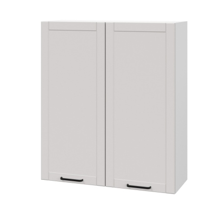 Шкаф верхний (премьер) ШВ 800Н Корпус: ЛДСП белый 16мм; фасад: фрезеровка Диада, МДФ лофт крем 16 мм