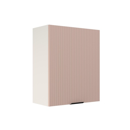 Шкаф верхний ШВ 600-1 Корпус: ЛДСП белый 16мм; фасад: фрезеровка Норд Line, МДФ софт какао 16 мм