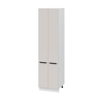 Пенал (премьер) П600Н-22 Корпус: ЛДСП белый 16мм; фасад: фрезеровка Оливия, МДФ моно керамика 16 мм