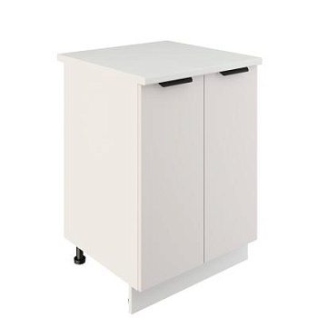 Шкаф нижний ШН 600 Корпус: ЛДСП белый 16мм; фасад: фрезеровка Норд, МДФ софт пломбир 16 мм Шкаф нижний ШН 600 Корпус: ЛДСП белый 16мм; фасад: фрезеровка Норд, МДФ софт пломбир 16 мм