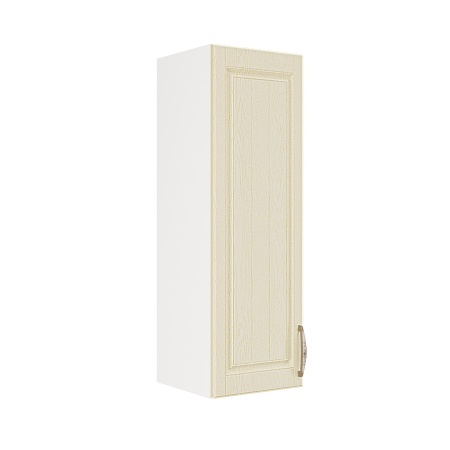 Шкаф верхний (премьер) ШВ 300Н Корпус: ЛДСП белый 16мм; фасад: фрезеровка Лондон, МДФ дуб крем 16мм