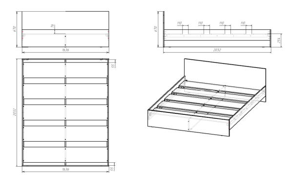 АЙРИ Кровать КР-002 (1,6 х 2,0 м) Корпус - Кашемир 2,75 АЙРИ Кровать КР-002 (1,6 х 2,0 м) Корпус - Кашемир 2,75