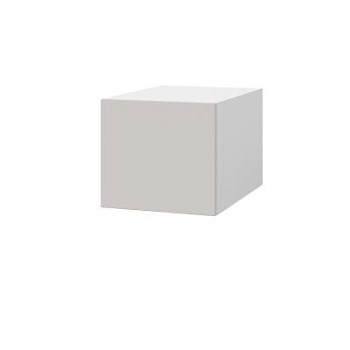 Шкаф верхний  антресоль ШВА 400 Корпус: ЛДСП белый 16мм; фасад: фрезеровка Оливия, МДФ моно керамика 16 мм