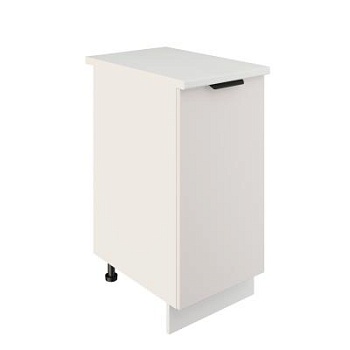 Шкаф нижний ШН 400 Корпус: ЛДСП белый 16мм; фасад: фрезеровка Норд, МДФ софт даймонд 16 мм