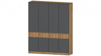 Ленора Шкаф 4х ств Дуб вотан / Графит