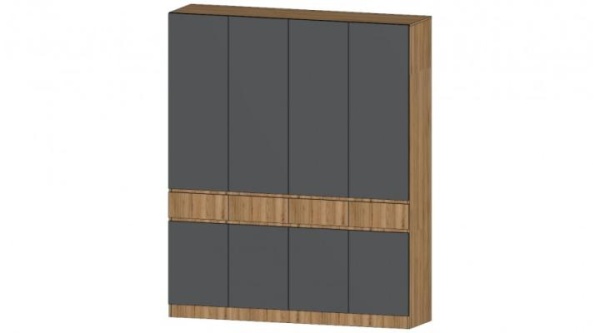 Ленора Шкаф 4х ств Дуб вотан / Графит