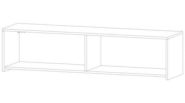 Бостон Антресоль АН-01 РАСПРОДАЖА/Дуб Крафт / Венге