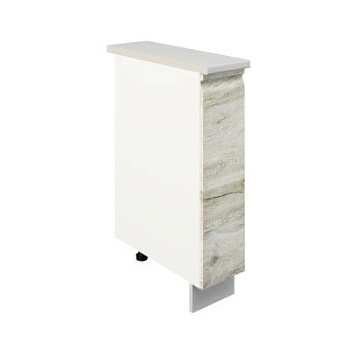 Шкаф шижний ШНБ 200 Корпус: ЛДСП белый 16мм; фасад: фрезеровка Бруклин, МДФ клен скандинавский 16 мм