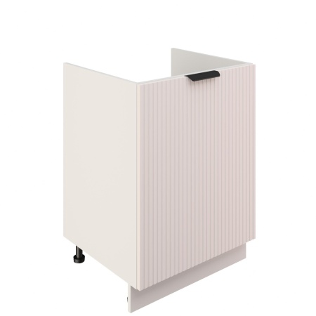 Шкаф нижний под мойку ШНМ 600-1 Корпус: ЛДСП белый 16мм; фасад: фрезеровка Норд Line, МДФ софт даймонд 16 мм