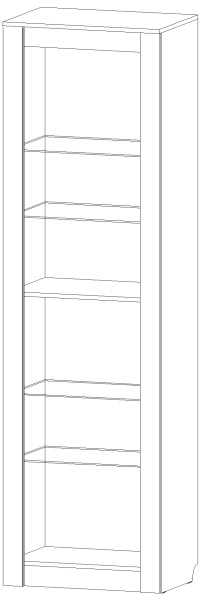 Пенал со стеклом Ривьера Анкор светлый Пенал со стеклом Ривьера Анкор светлый